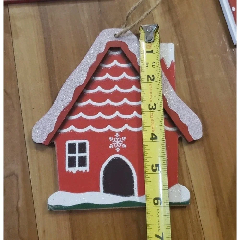 Candy Cane Cafe Wood Signs And Ornaments Lot Christmas Holiday Decor